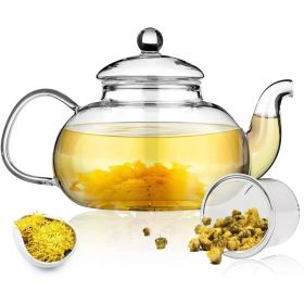 1,000 ml/33.8 oz Glass Teapot with Detachable Infuser