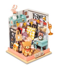 Robotime DIY Taste Life Kitchen Doll House with Furniture Children Adult Miniature Dollhouse Bubble Bath Wooden Kits Toy Gift DS