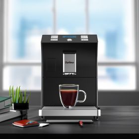 Dafino Greasy Golden Espresso Coffee Machine, Black - Customizable & Automatic