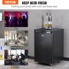 VEVOR Beer Kegerator, Dual Tap Draft Beer Dispenser, Full Size Keg Refrigerator With Shelves, CO2 Cylinder, Drip Tray & Rail