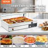 VEVOR 6-Pan Commercial Food Warmer, 6 x 12QT Electric Steam Table with Tempered Glass Cover