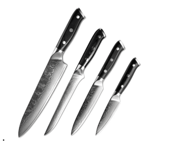 Japanese Damascus steel knife kitchen knife fruit knife (Option: 4pcs)