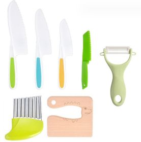 Children's Plastic Birthday Cake Stand Knife Toy Suit (Option: 7pcs set of knives)